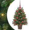 vidaXL Sztuczna choinka z 150 diodami LED Zielony 75 cm PE i PVC