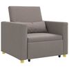 vidaXL Rozkładana sofa jednoosobowa Ciemnoszary tkanina