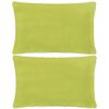 vidaXL Zestaw 2 poduszek z weluru w kolorze zielonym 40 x 60 cm