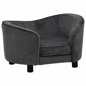 vidaXL Sofa dla psa, ciemnoszara, 69x49x40 cm, pluszowa