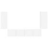 vidaXL Zestaw szafki pod telewizor na ścianę 4 pcs Biały