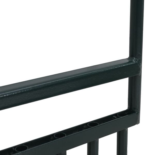 vidaXL Aerator do trawnika, z 5 pustymi zębami, zielony, malowana stal