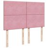vidaXL Ł&oacute;żko kontynentalne z materacem, r&oacute;żowe, 160x200 cm, aksamit