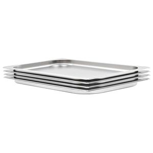 vidaXL Pojemniki gastronomiczne 4 szt., GN 1/1, 20 mm, stal nierdzewna
