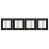 vidaXL Bramka dla ps&oacute;w z podp&oacute;rkami 4 pcs Czarny dąb 60 x 60 cm
