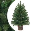 vidaXL Sztuczna choinka z podstawą Zielony 75 cm PVC, PE i stal