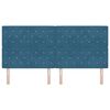 vidaXL Zagł&oacute;wek Z zagł&oacute;wkiem Ciemnoniebieski 200 cm Sk&oacute;ra ekologiczna