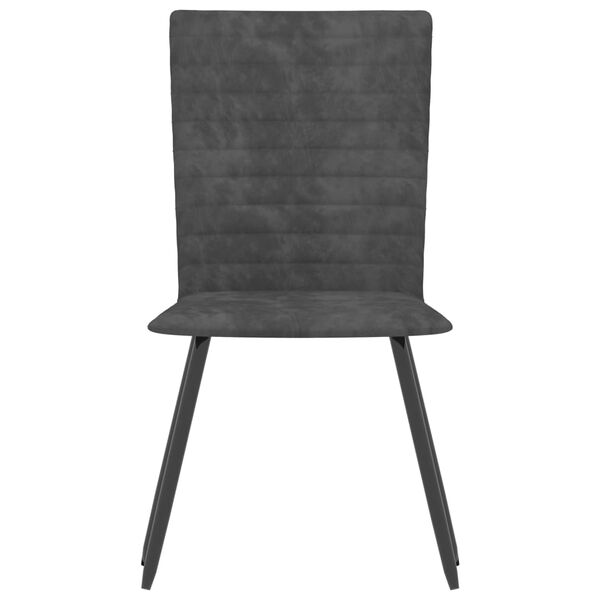 vidaXL Krzesła stołowe, 2 szt., szare, aksamitne