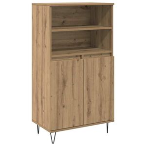 vidaXL Highboard Brązowy 60 x 36 x 110 cm Materiał drewnopochodny