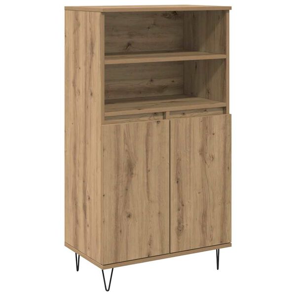 vidaXL Highboard Brązowy 60 x 36 x 110 cm Materiał drewnopochodny