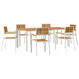 vidaXL Zestaw do jedzenia na zewnątrz 7 szt. 200 x 90 x 75 cm