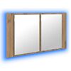 vidaXL Szafka z lustrem do łazienki Dąb rzemieślniczy 80 x 12 x 45 cm