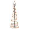 vidaXL Choinka świąteczna LED bombkami 120 diod LED Ciepła biel 180 cm