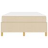 vidaXL Ramka ł&oacute;żka z materacem Kremowy 120 x 200 cm tkanina