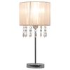 vidaXL Lampa stołowa, biała, okrągła, E27