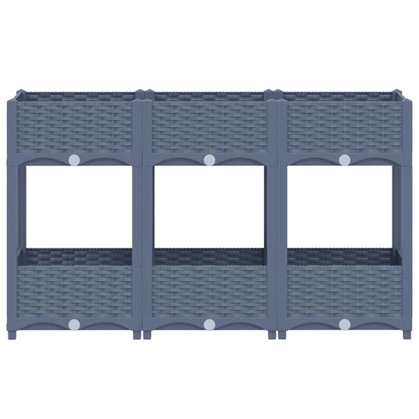 vidaXL Donica do podniesionej rabaty, 120x40x71 cm, polipropylen