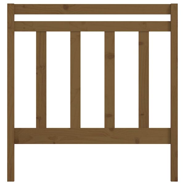 vidaXL Wezgłowie ł&oacute;żka, brązowe, 106x4x100 cm, lite drewno sosnowe