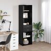 vidaXL Highboard Czarny Dąb 50 x 42,5 x 185 cm Materiał drewnopochodny