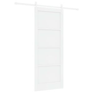 vidaXL Drzwi przesuwne 83 x 202 cm Lite drewno sosnowe Biały