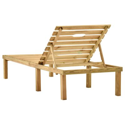 vidaXL Leżak ogrodowy ze stolikiem, impregnowane drewno sosnowe