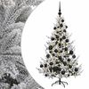 vidaXL Sztuczna choinka z bombką 120 cm 150 LED Ciepła biel