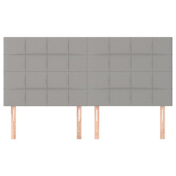 vidaXL Zagł&oacute;wek jasnoszary 180x5x118/128 cm tkanina