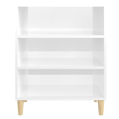 vidaXL Szafka na wysoki połysk, biała, 57x35x70 cm, płyta wiórowa