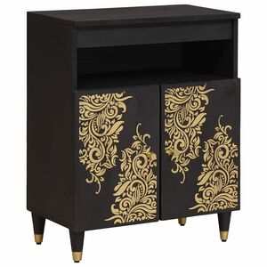 vidaXL Bufet Czarny 60 x 33 x 75 cm Drewno z mango