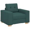 vidaXL Sofa 3 pcs Ciemna zieleń 221 x 80 x 80 cm Tkanina lniana