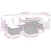 vidaXL 5-cz. zestaw mebli ogrodowych z poduszkami, beżowy, polirattan