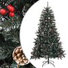 vidaXL Sztuczna choinka ze stojakiem, zielona, 150 cm, PVC