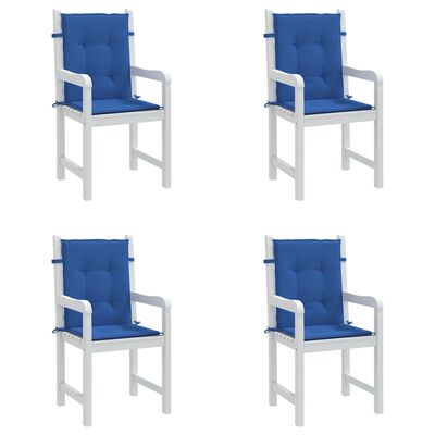 vidaXL Poduszki na krzesła ogrodowe, 4 szt., kobaltowe, 100x50x3 cm
