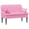 vidaXL Sofa dwuosobowa z guzikowym pikowaniem r&oacute;żowy 111 x 68 x 80 cm