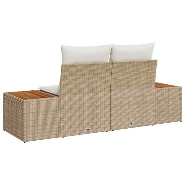 vidaXL Sofa Ogrodowa Beżowy 184 x 62 x 85cm polirattan