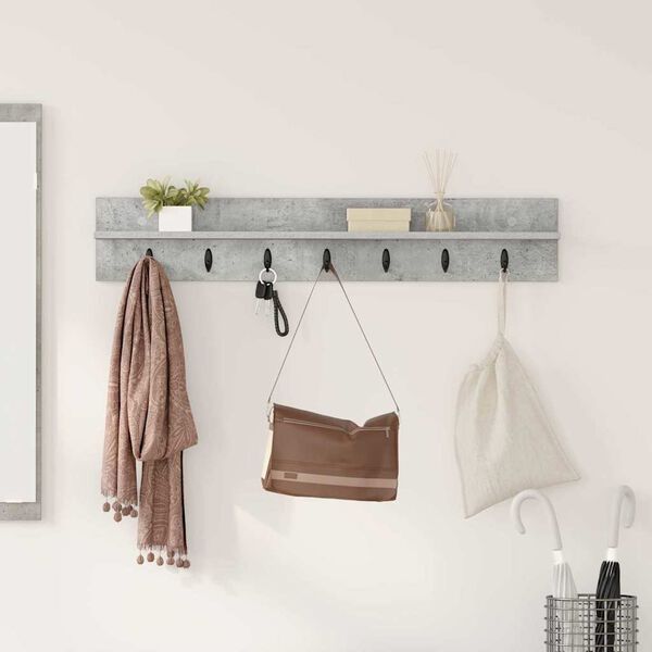 vidaXL Wieszak na płaszcze montowany na ścianie Betonowy szary