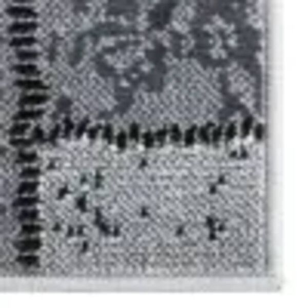 vidaXL Chodnik dywanowy, BCF, szary z geometrycznym wzorem, 60x400 cm