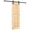 vidaXL Drzwi przesuwne 70 x 210 cm Lite Drewno Sosnowe (Nieobrobione)