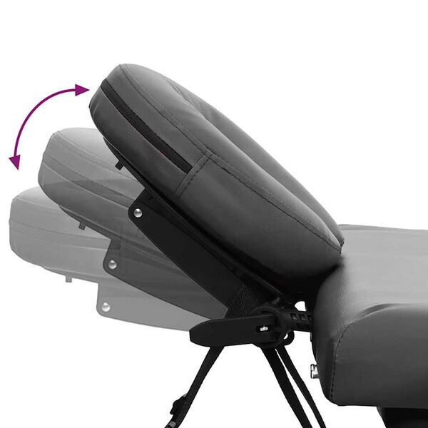 vidaXL St&oacute;ł do masażu, 4 strefy, rama z aluminium, antracyt, 186x68cm