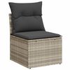 vidaXL 2-cz sofa ogrodowa z poduszkami, jasnoszary, rattan PE i akacja