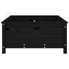 vidaXL Donica ogrodowa, czarna, 82,5x82,5x39 cm, lite drewno sosnowe