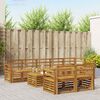 vidaXL Zestawy sof 9 pcs Naturalny Lite Drewno Akacji