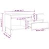 vidaXL Stolik kawowy, dąb sonoma 90x49x45 cm, materiał drewnopochodny