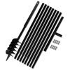 vidaXL Świder glebowy z uchwytem, 120 mm, przedłużany, 9 m, stal