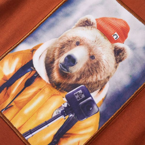 Koszulka dziecięca z długimi rękawami, palony pomarańcz, 140