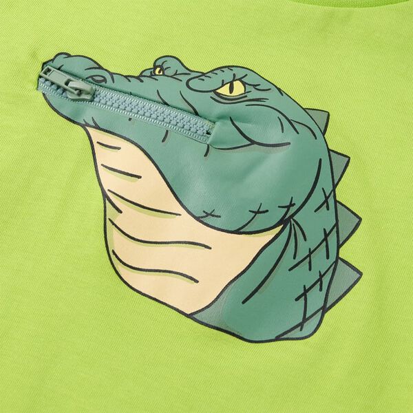 Koszulka dziecięca z krótkimi rękawami, limonkowa, 128