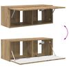 vidaXL Zestaw szafki pod telewizor na ścianę 4 pcs Dąb rzemieślniczy
