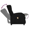 vidaXL Fotel z masażem, czarny, obity tkaniną