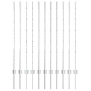 vidaXL Wbudowany słupek ogrodzeniowy 11 szt. srebrny 160 cm