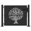 vidaXL Brama ogrodowa Czarny 110 x 105 cm Stal Malowana Proszkowo