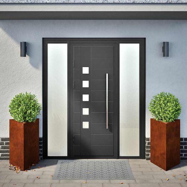 vidaXL Doniczki ogrodowe 2 szt. tr&oacute;jkątne 50x43x75 cm stal kortenowska